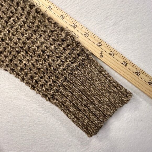 St. John's Bay Women's Knit Sweater Size XL Chunky Zip Front Long Sleeves Brown - Picture 9 of 13